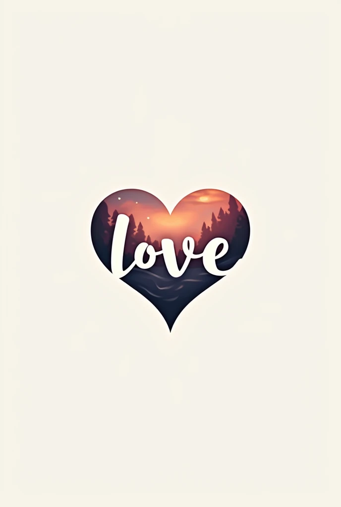 Design a logo where the word "love" revealed by viewing it from a specific angle or by looking closely.