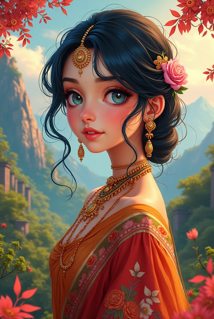 Anime girl in indian