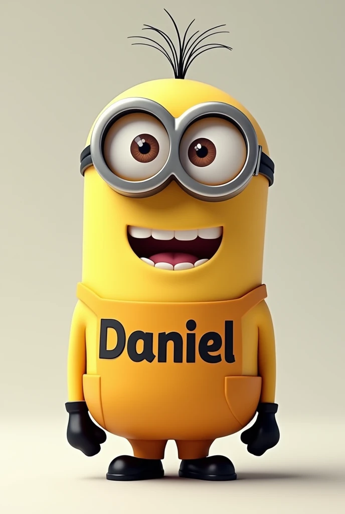 Minion with a T-shirt with the inscription Daniel
