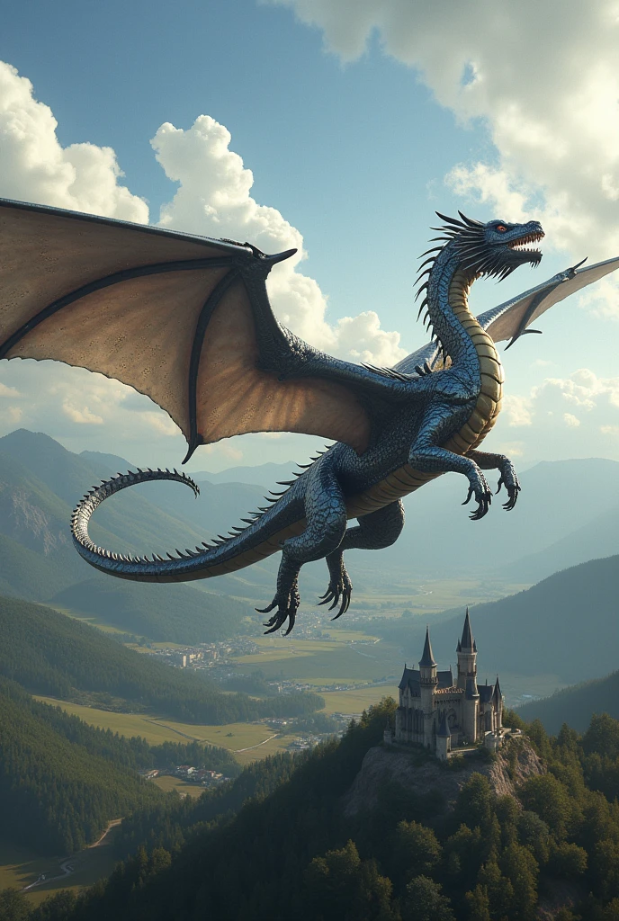 Dragon, big, medieval, Metallic, Targaryen