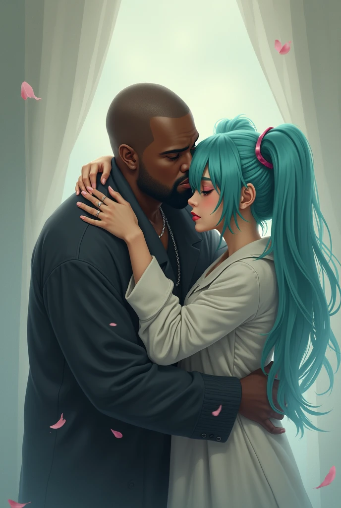 Kanye West Mom Hugging Hatsune Miku 