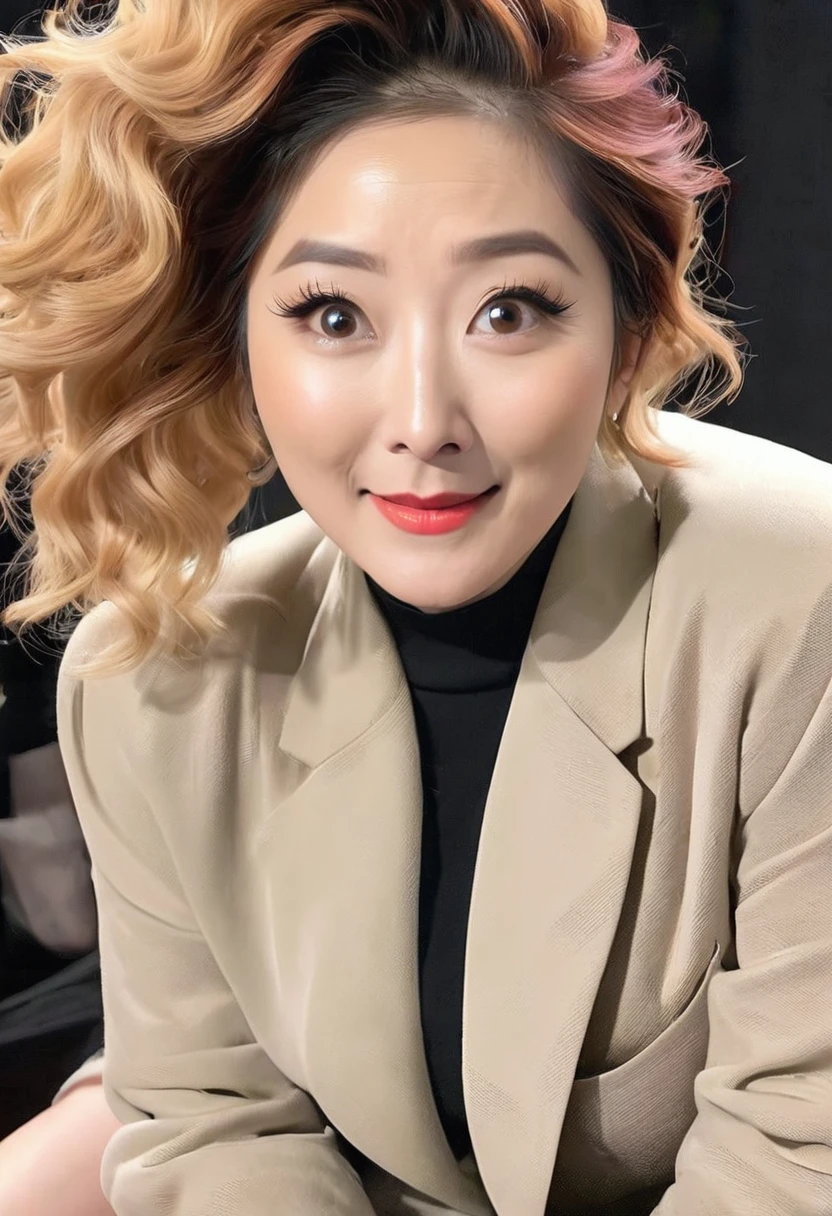 Korean female comedian Maple.oh, is giving off 'notice me senpai' when she sees viewer
