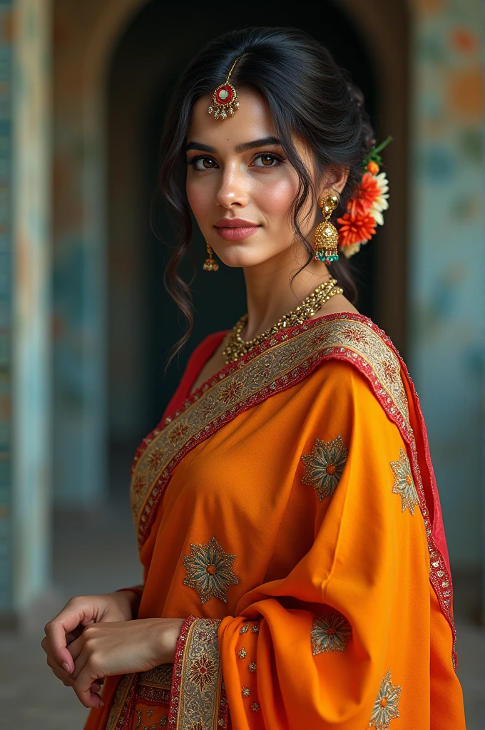 A women wearing saree