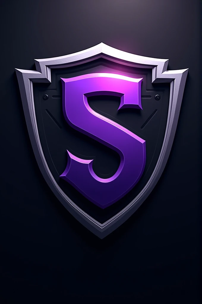 Create a team shield with the purple letter S