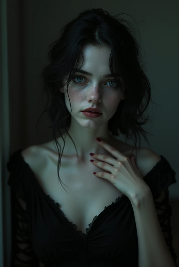 20 year old gothic girl pale skin naked
