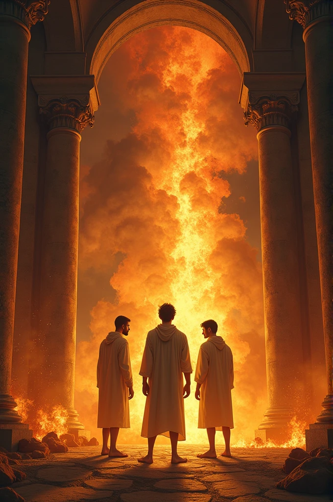 Sadrach, mesach and abednego in the owen of fire
