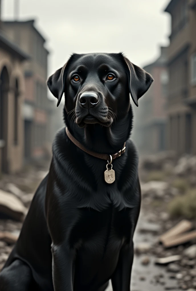 Black Labrador in Germany, 1945