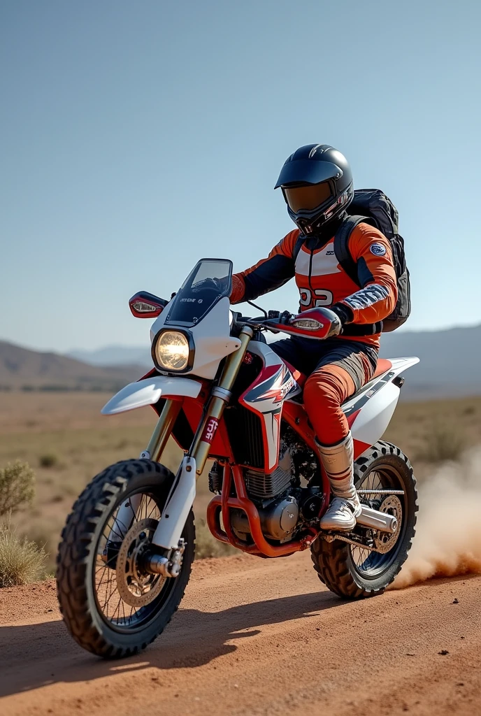 SPACE ROCKET MOUNTED ON A CRF MOTORCYCLE
