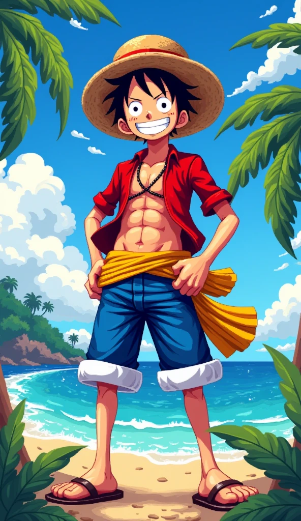 Luffy em PIXEL ART