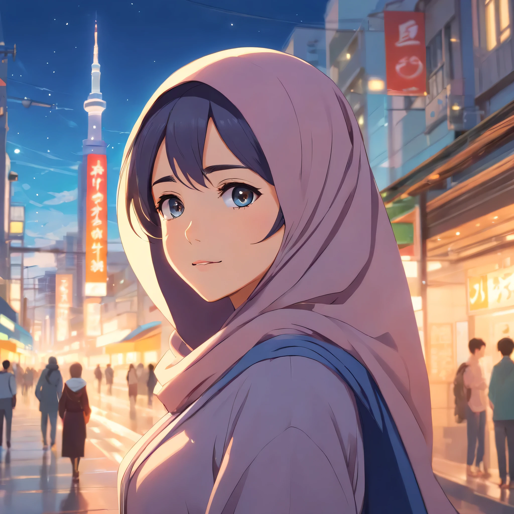 A beautiful woman wearing a hijab