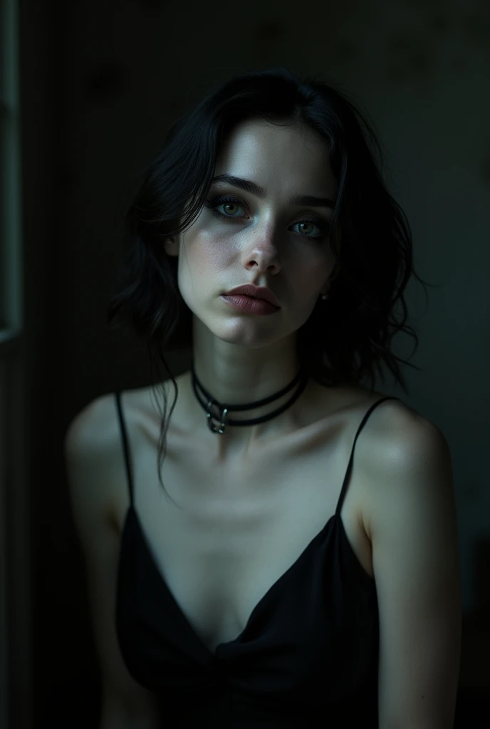 20 year old gothic girl pale skin completely naked