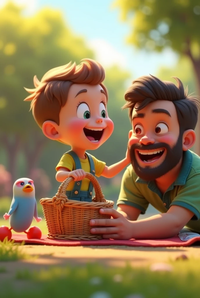 Create a kid pic. With him father For YouTube shorts