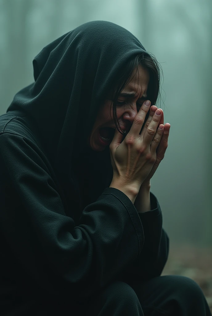Someone praying and streaming tears 😭...