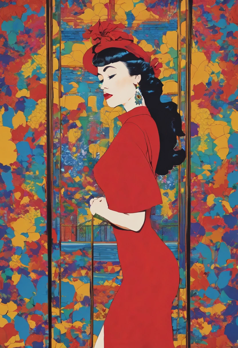 Show a woman's reflection (representing Isadora) staring into the mirror. There may be something subtly wrong with the reflection, like a sinister smile or eyes that glow strangely.