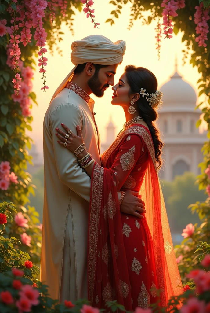 hindu muslim romantic couple image