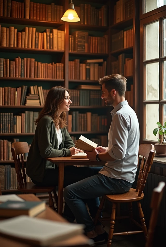 Laura and Miguel met in a small bookstore, between stacks of old books and the scent of yellowing paper. She was looking for a classic romance, as he leafed through a volume of poetry. Their eyes met when Miguel picked up the same book Laura was interested in.. with a shy smile, He said: “We seem to have similar tastes.” Laura smiled back, and the conversation flowed naturally. They discovered they had more in common than just their love of books.. The afternoon flew by, and when they say goodbye, they both felt they had found something special.