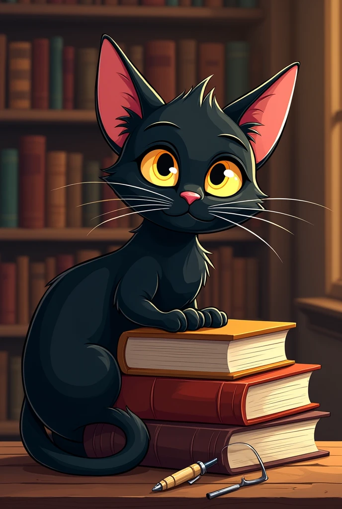 An icon for a book club called the black cats