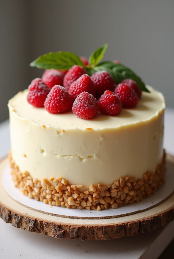 Now make me an image of the same cake that you just made but in a form in which the cake is not yet finished but in the process of being prepared. 
