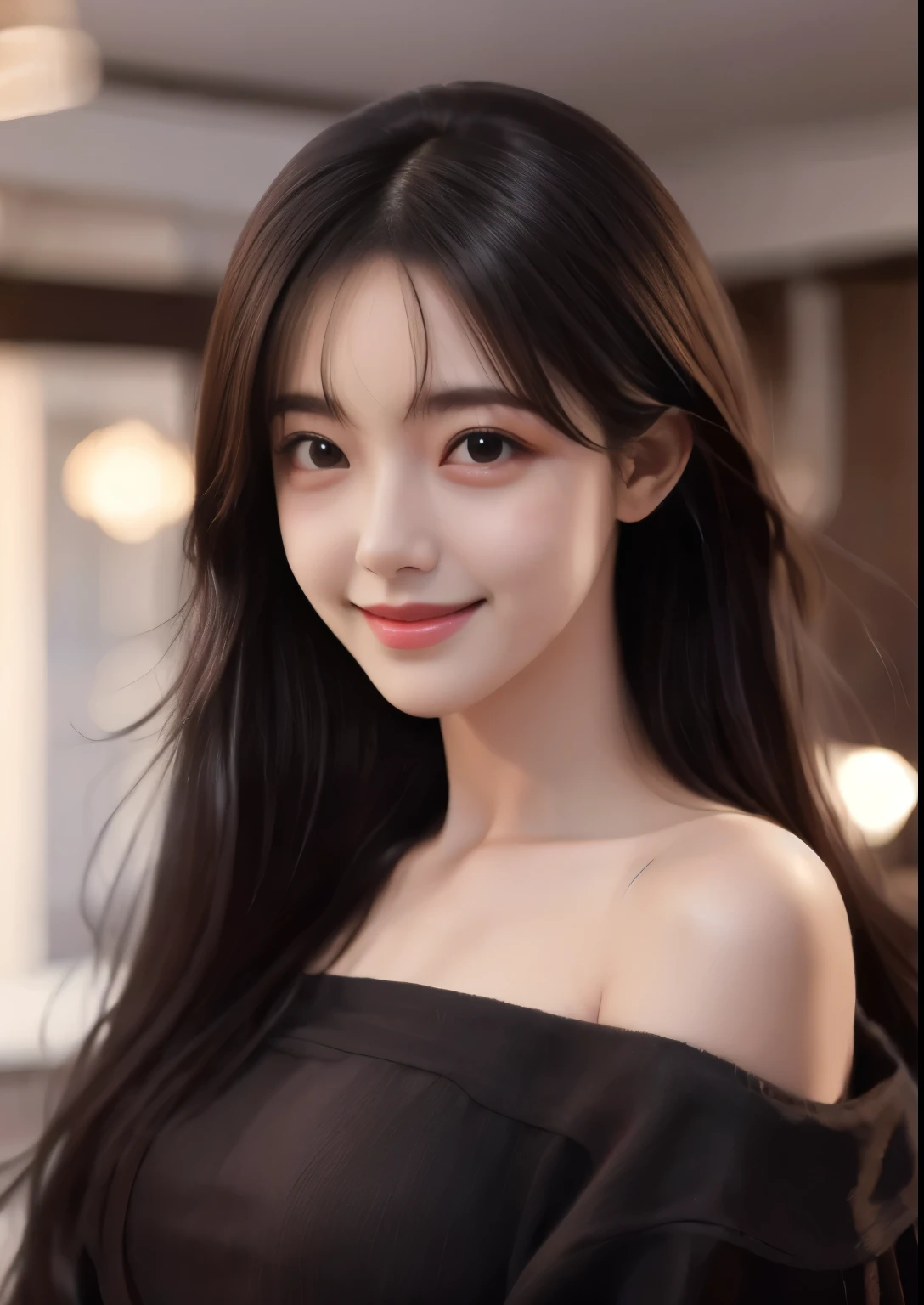 1woman,beautiful vintage color,((grin)), instagram (photorealistic, high resolution:1.4), ((puffy eyes)), looking at viewer, , full body (8k, RAW photo, best quality, masterpiece:1.2), (realistic, photo-realistic:1.37),(sharp focus:1.2), professional lighting, photon mapping, radiosity, physically-based rendering, (pale skin:1.2),(small breasts:1.2), looking at viewer, (middle hair:1.5), portrait, purple eyes,, (simple background:1.4), solo, upper body, realistic,(masterpiece:1.4),(best quality:1.4),(shiny skin),fashi-girl,makeup,smile,(skinny,closed mouth,shy :1.3) ,(standing,black female suits)),