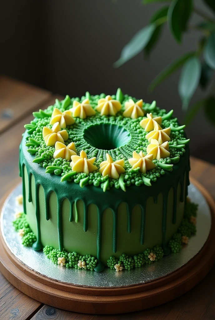 now make me an image of the loki multiverse cake of the same cake that you just made but in a way in which the cake is not yet finished but in the process of being prepared