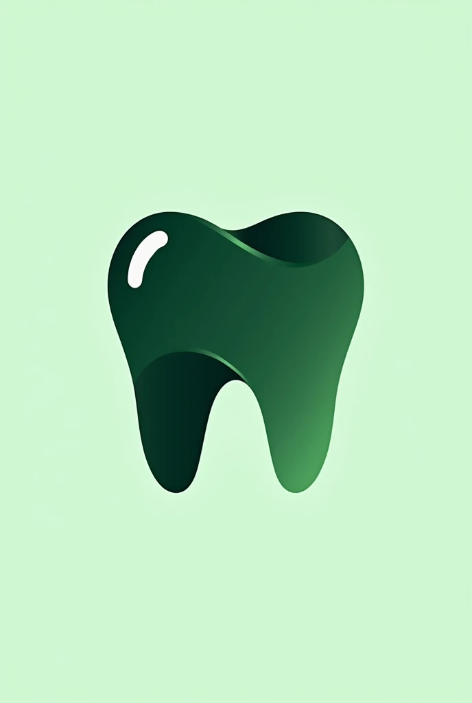 "Hello IA, I need you to generate a logo for a dentist. I want the logo to have a tooth shape, and use the colors green and black. It should be eye-catching and suitable for a professional personal brand. I prefer a modern style