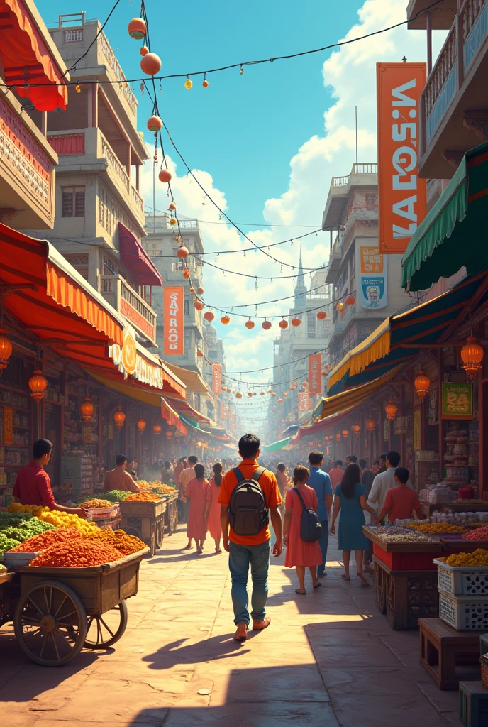 Advertisement of a shop name Vashi Market