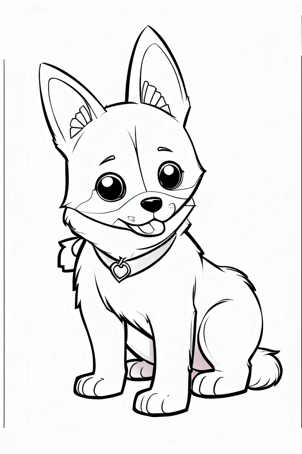 cute dog coloring pages for 3 year olds with few details less detail