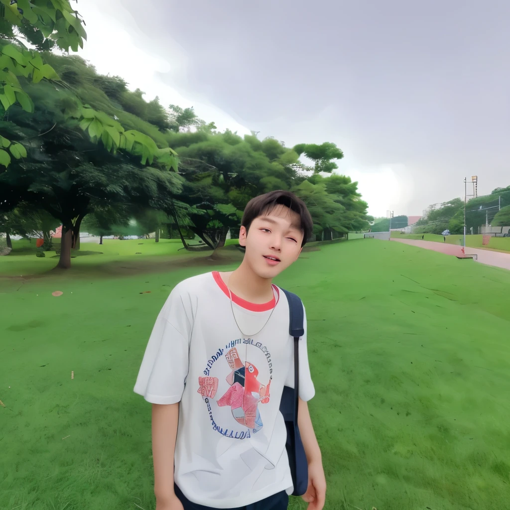 A cute korean baby boy age 18 years old 