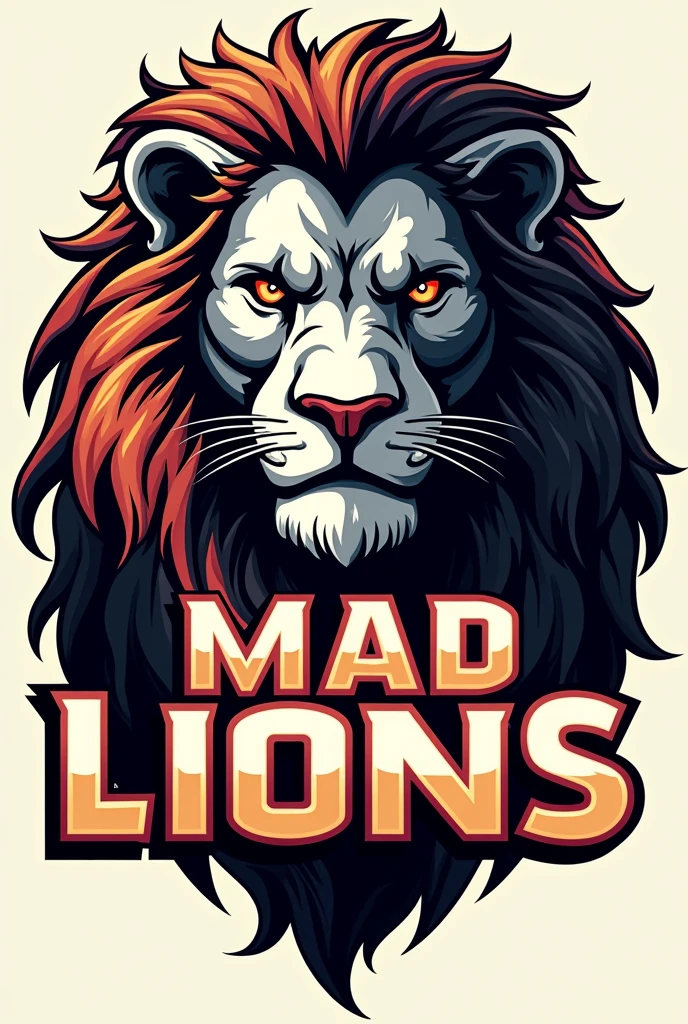 Logo with a lion that says Mad lions