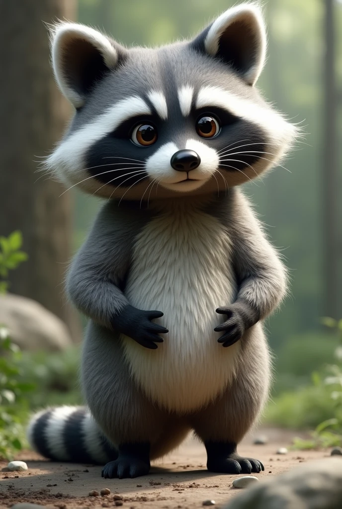 Genera un mapache furry