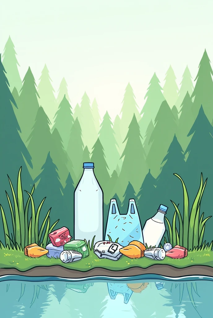 How to evaluate if the use of plastic materials affects your environment. Let it be based on that that it is simple to draw, it is for a science task.