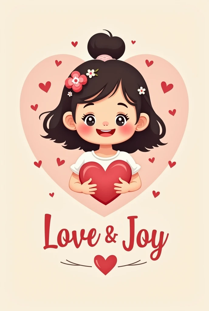Create a logo for a ball girl with the name little piece of love