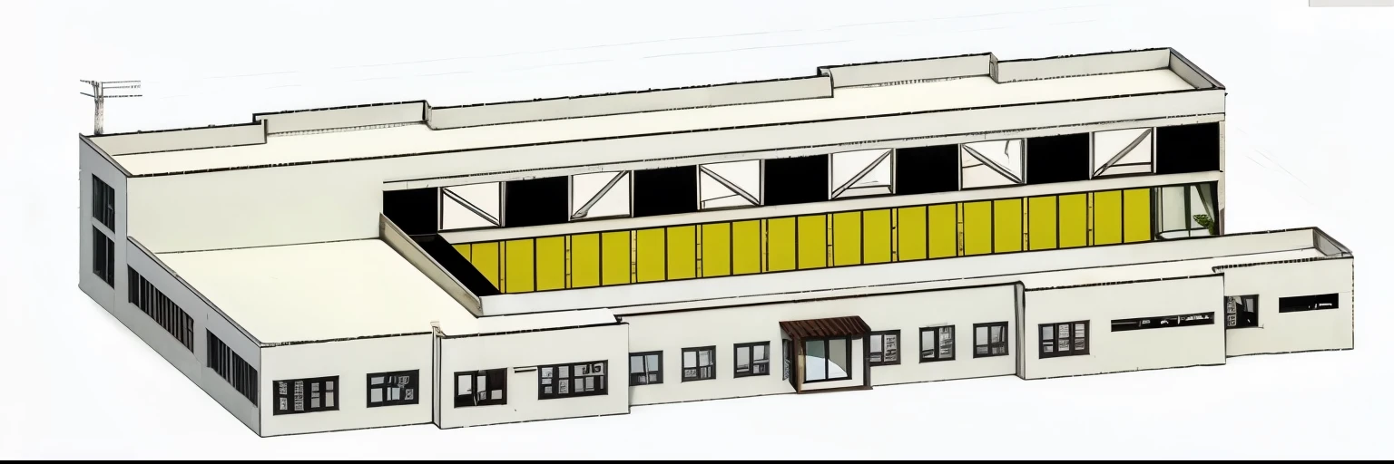 I need you to leave this modern facade, with sustainable elements, using glass, windows with different sizes, use tons neutros, Wood, cobogo
