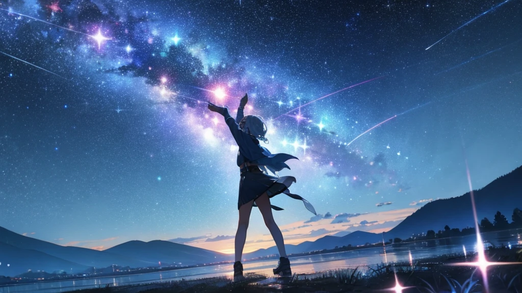 make a starry sky at night.