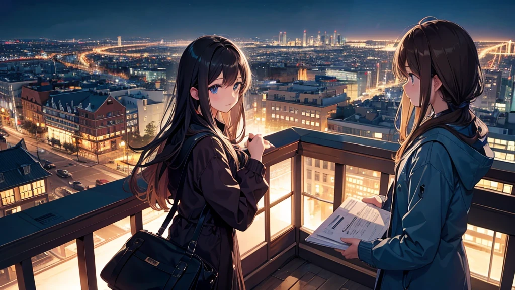 Night view、Looking out over the town
