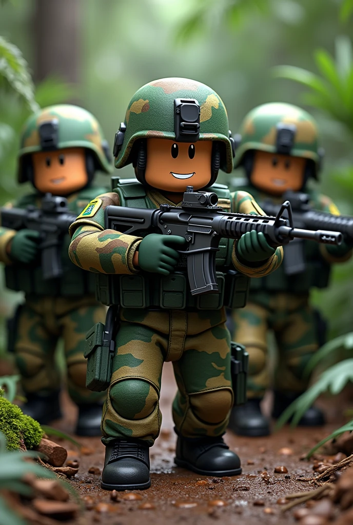 Create an image about Brazilian Army from Roblox
