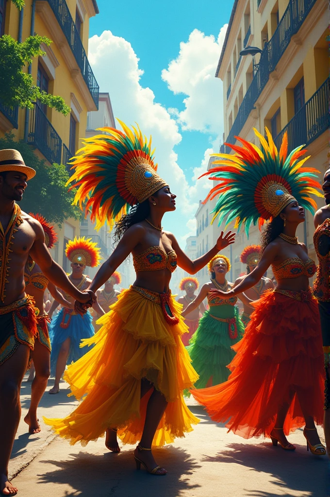 You can create an image about the carnivals of Brazil 