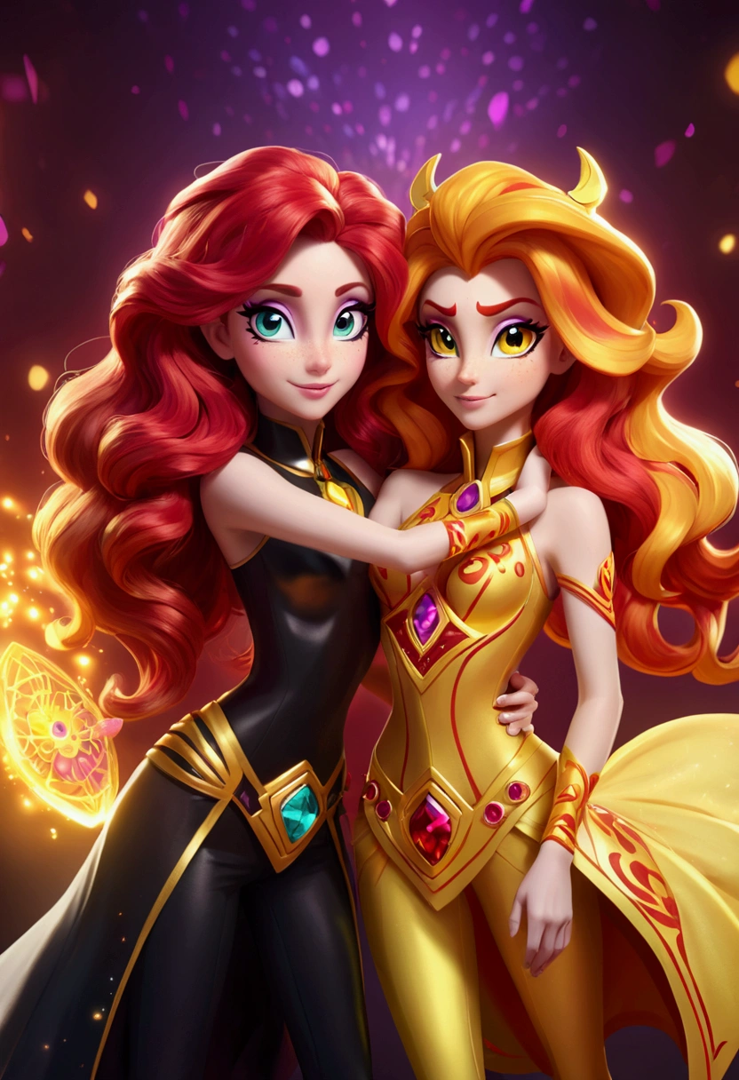 Adagio dazzle and sunset shimmer switch bodies