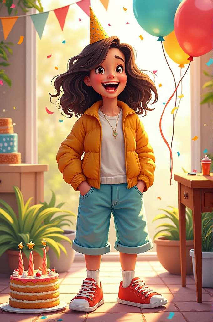 Draw me a birthday drawing for a friend named Olgary