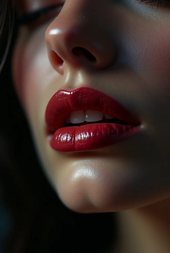 Secret woman lips
