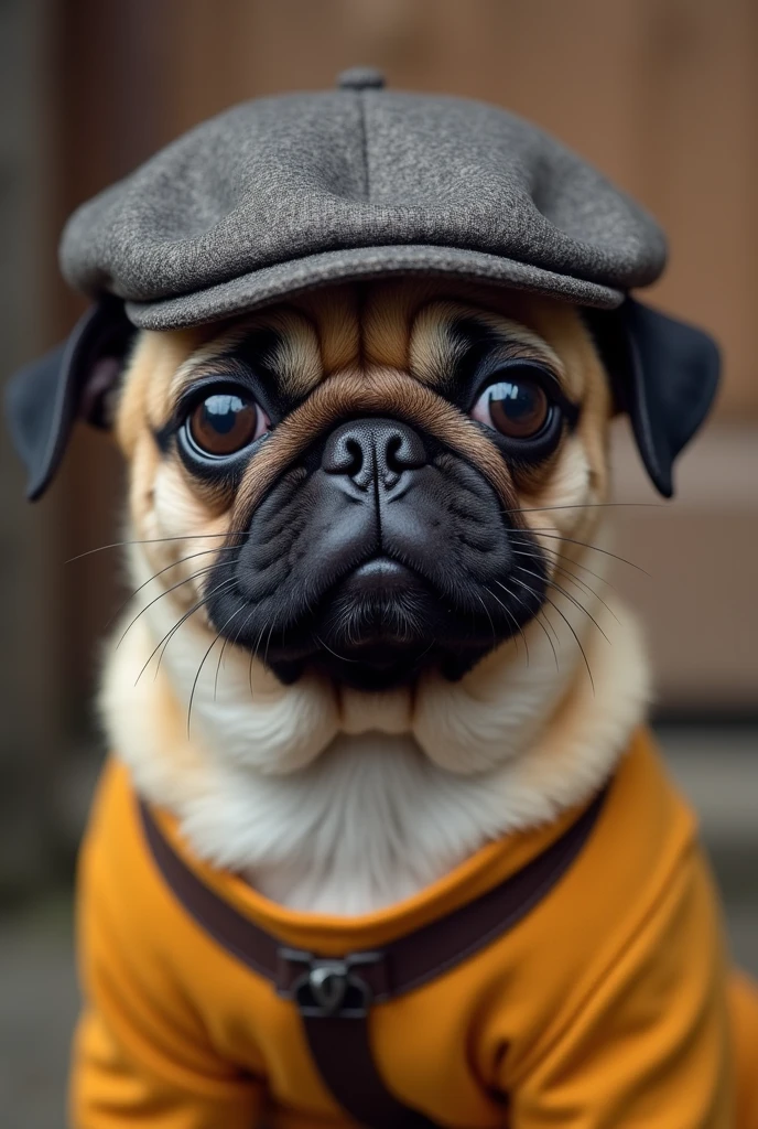 pug with hat