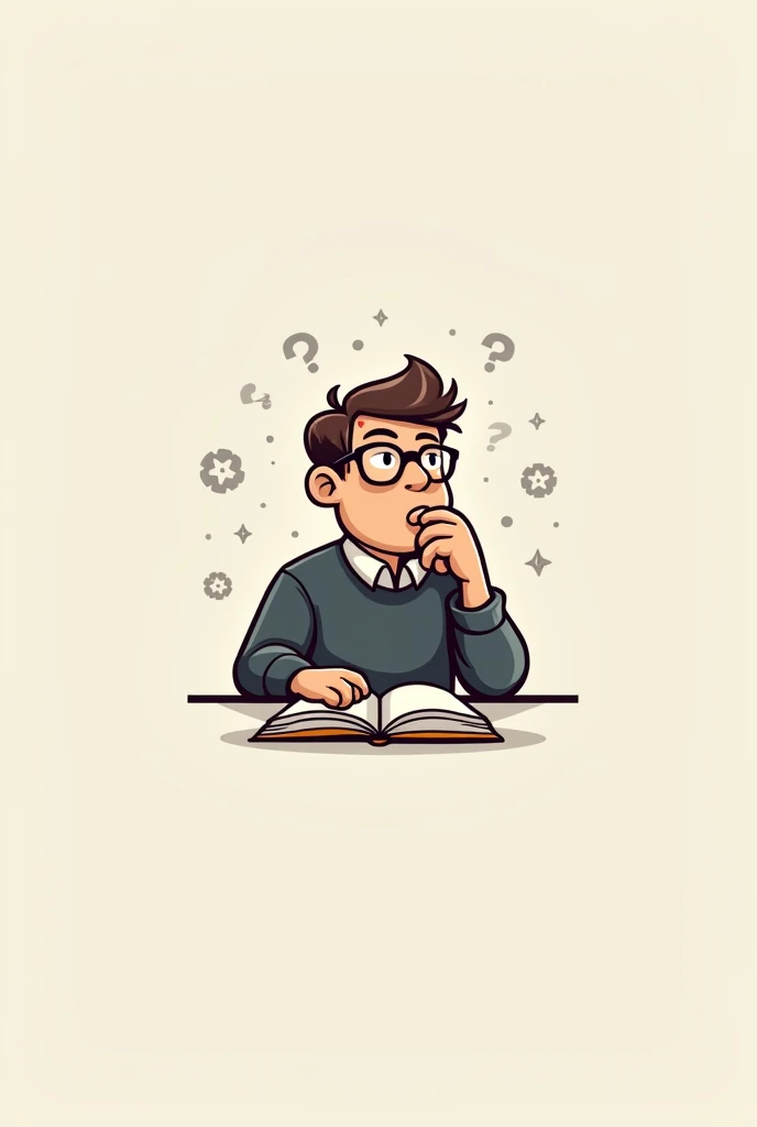 Create a logo with a thinker mascot