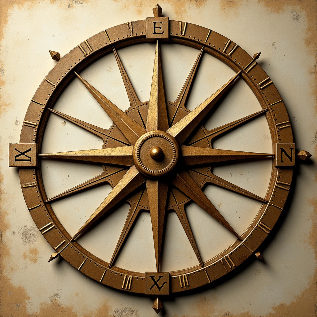 a compass with 12 sides
