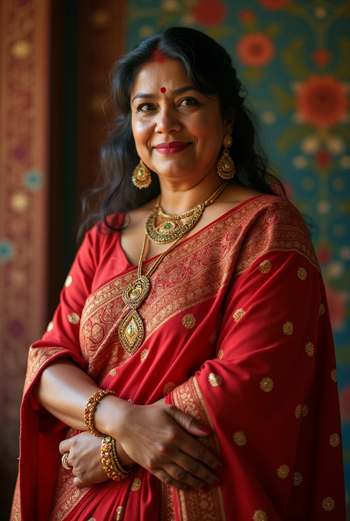 Beautiful Indian mom age 50 sexy chubby hot