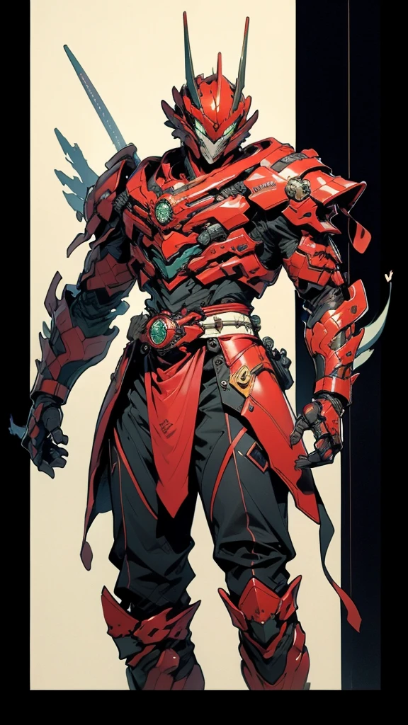 A man wearing a full-face helmet, a fantasy-style biomecha armored combat suit, green eyes, a composite layered  armor, fully enclosed shoulder guards, matching arm and leg guards, the belt is adorned with dragon claw grasping orbs, primarily black with red accents, the design balances heavy with agility, a high-tech biological armor, concept inspired by dragons,stand on the top of a skyscraper in a futuristic sci-fi city, this character embodies a finely crafted fantasy-surreal style armored hero in anime style, exquisite and mature manga art style, ((male:1.5, element, plasma, energy)), metallic, real texture material, dramatic, high definition, best quality, highres, ultra-detailed, ultra-fine painting, extremely delicate, professional, perfect body proportions, golden ratio, anatomically correct, symmetrical face, extremely detailed eyes and face, high quality eyes, creativity, RAW photo, UHD, 32k, Natural light, cinematic lighting, masterpiece-anatomy-perfect, masterpiece:1.5