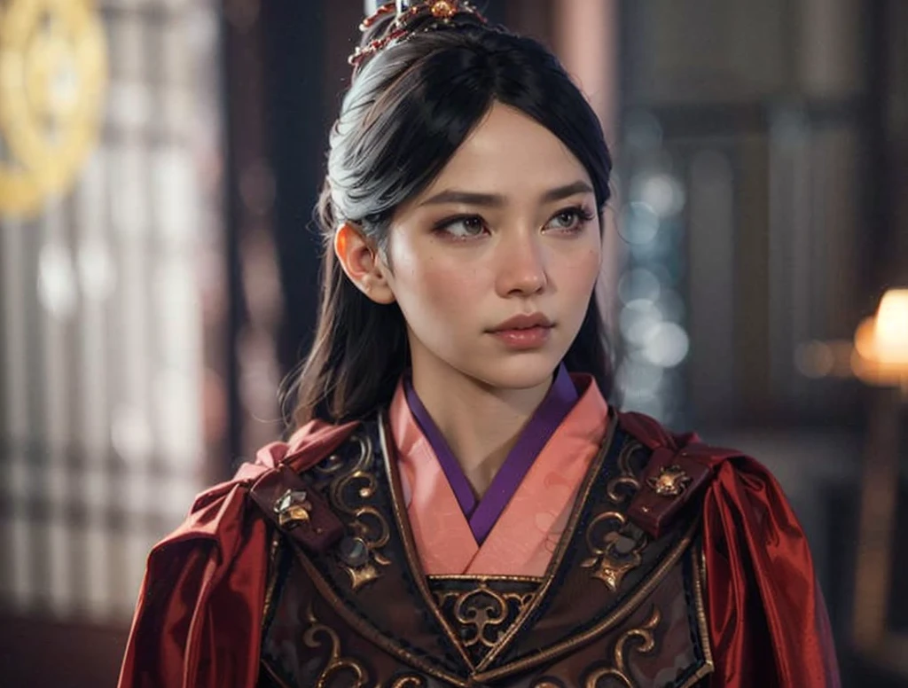 wuxia, Chinese clothes, hourglass figure, large breasts, big hips, masterpiece, best quality, ultra detailed, realistic