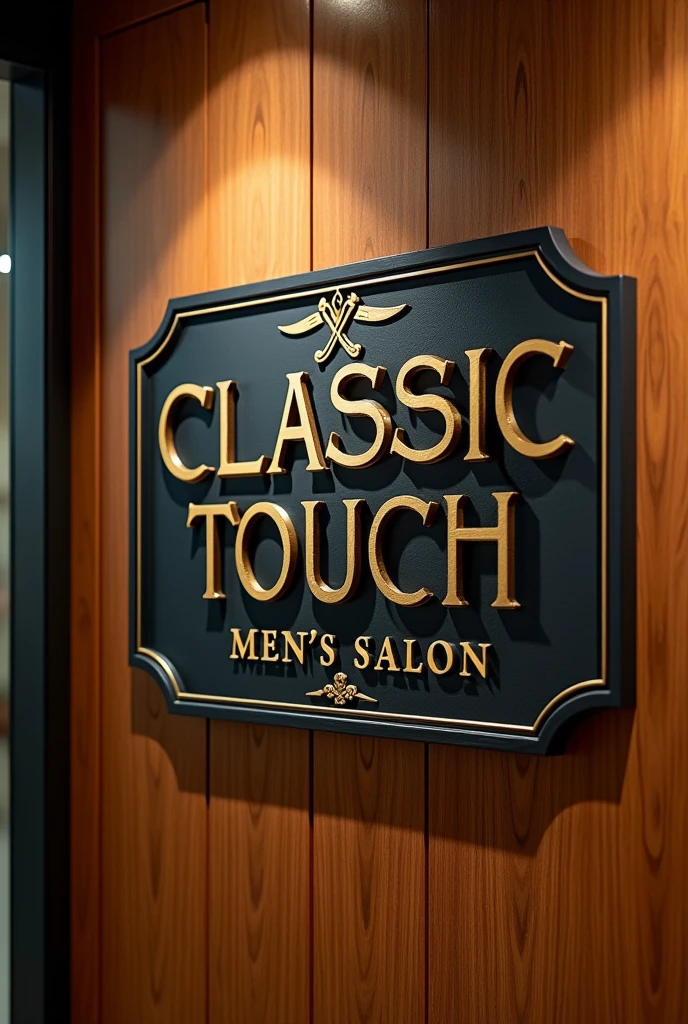 Creat a name bord design for salon
Salon name is classic tuch men's salon