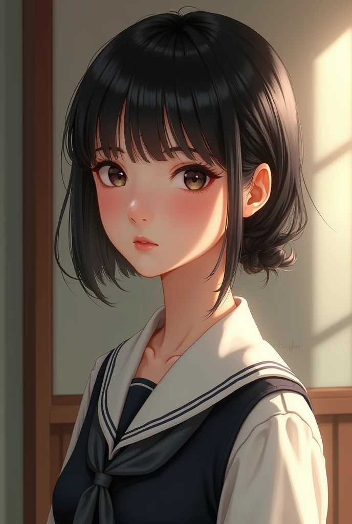 Beautiful school girl