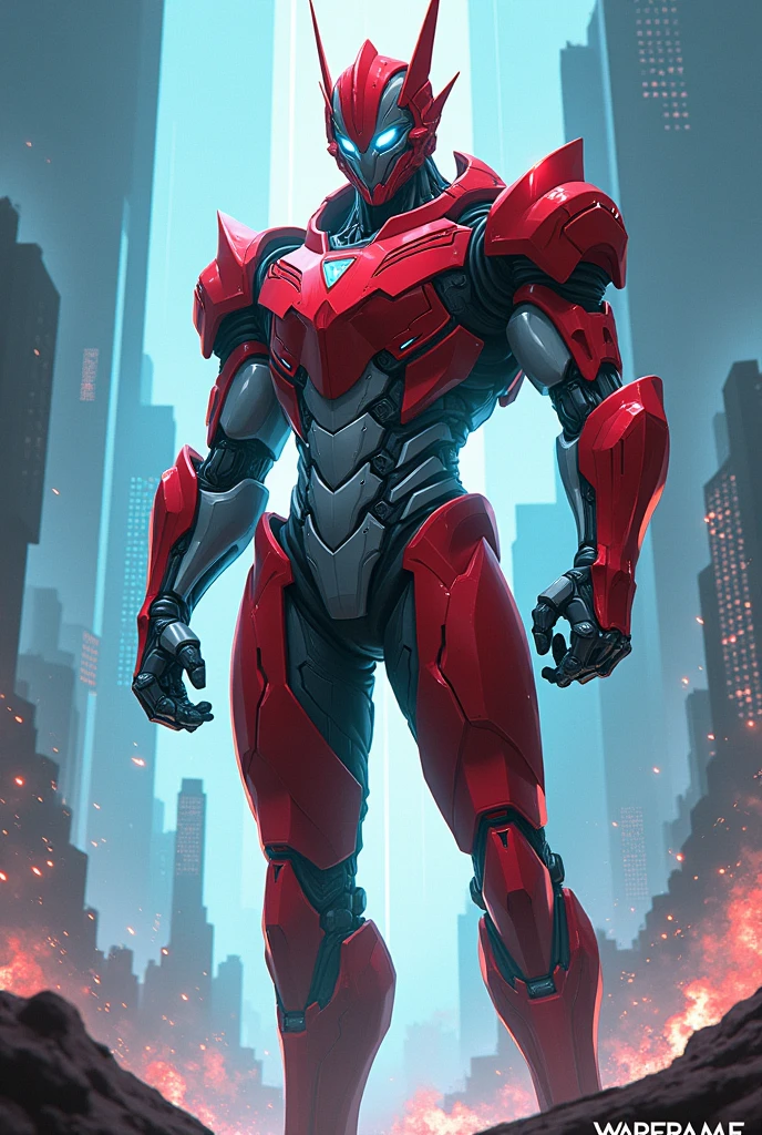 Anime Gauss Prime from the game Warframe