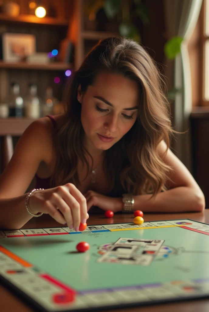 Kristen Scott playing monopoly